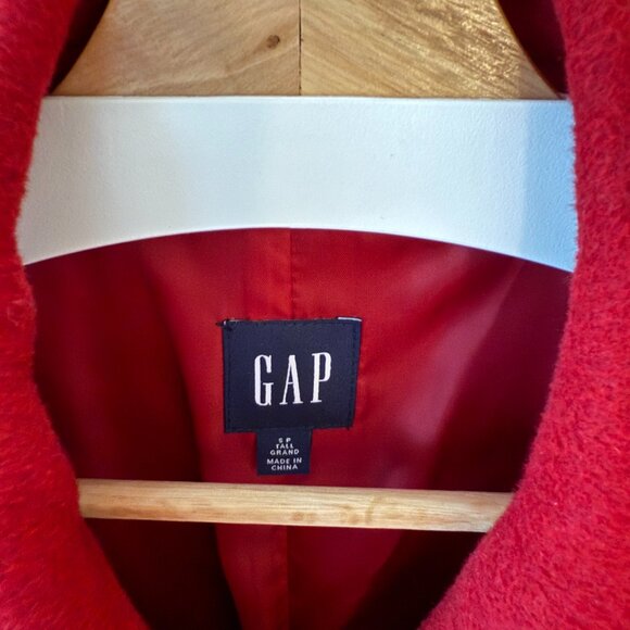 GAP Red Wool Peacoat Classic Style - Picture 3 of 5
